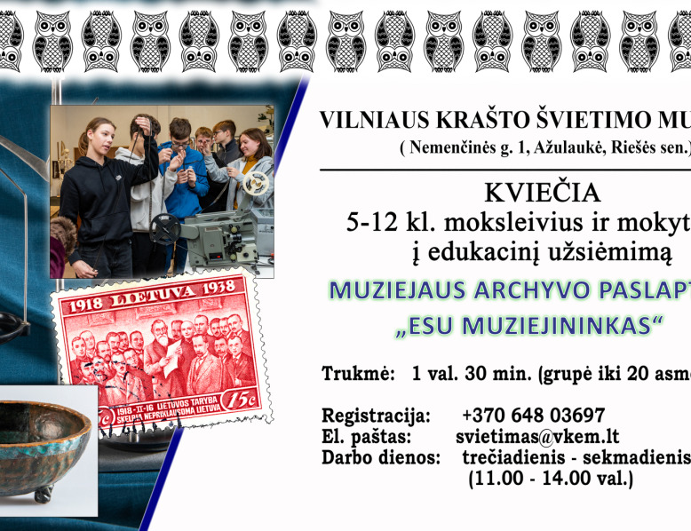 Edukacinis užsiėmimas „Muziejaus archyvo paslaptys“